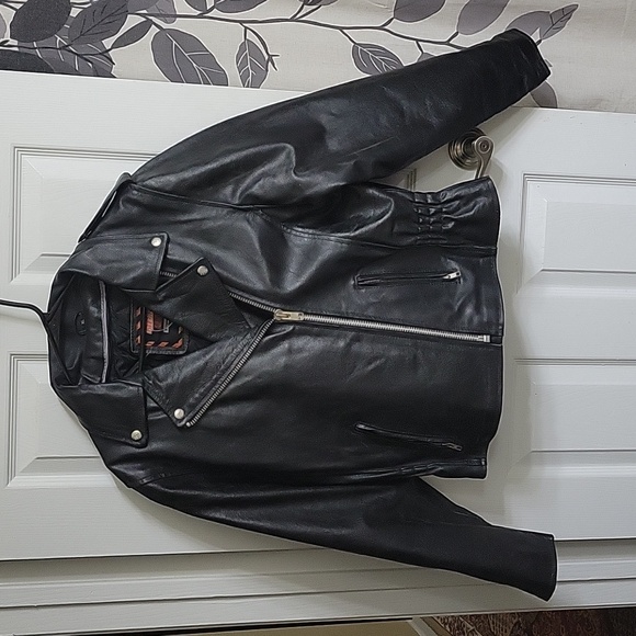 Interstate Leather Jackets & Blazers - Interstate Leather 100% Leather Motorcycle Biker Jacket